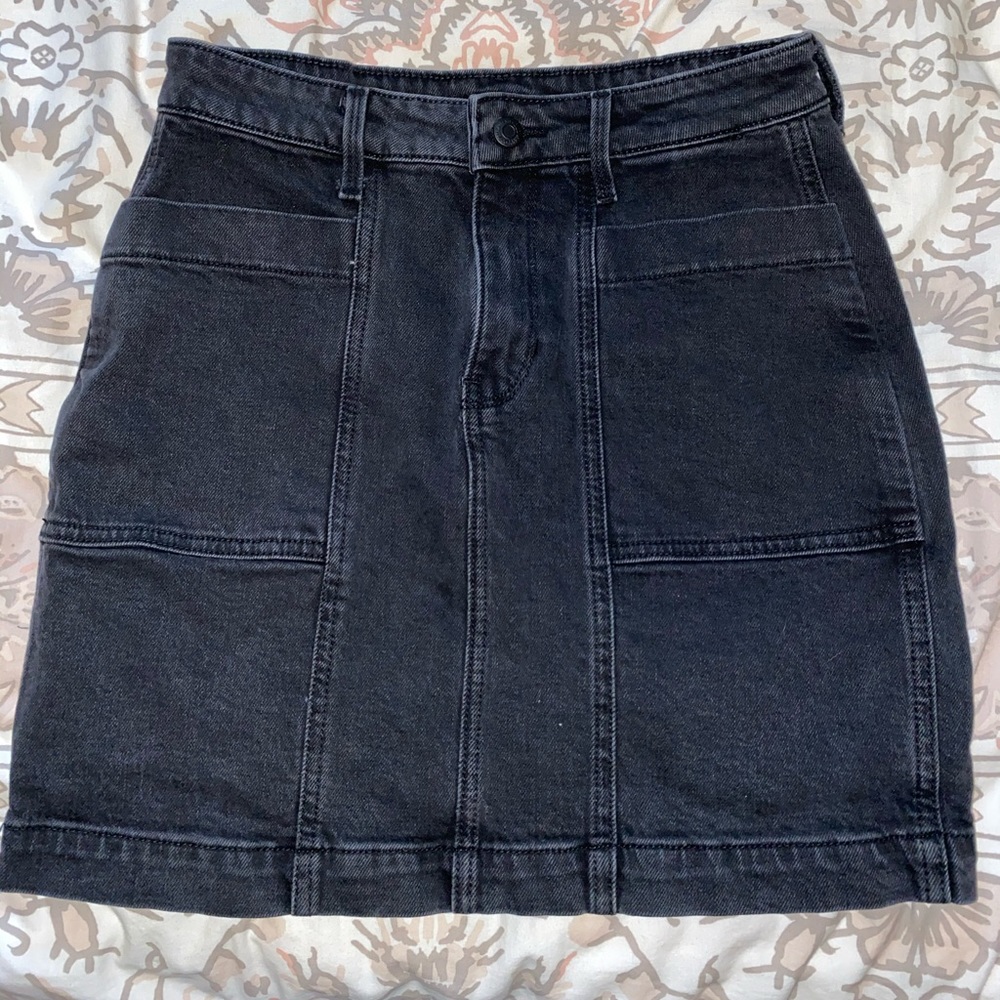 black denim skirt